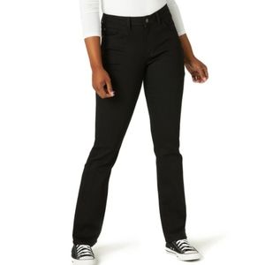 LEE Women's Mid-Rise Bootcut/Flare Black Jeans sz 20M work,